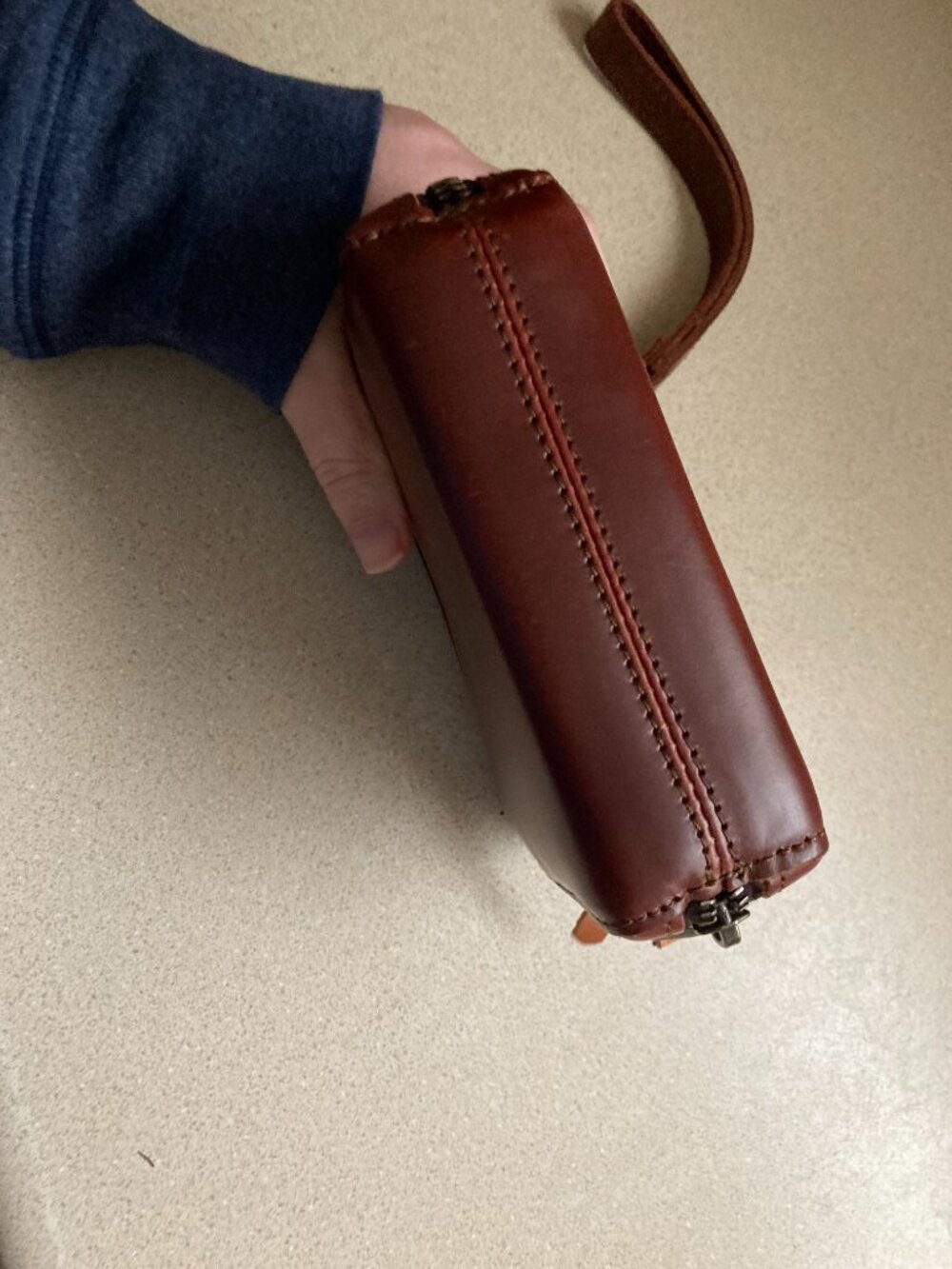 Love 41 Love41 Saddleback Leather Small Accordion Wristlet Wallet CHESTNUT - Picture 6 of 8